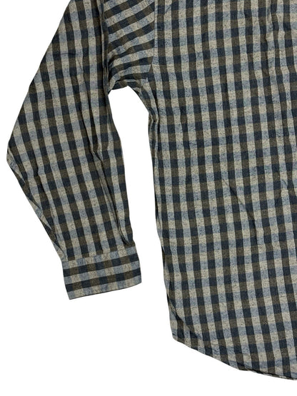 Tommy Hilfiger Blue Check Retro Collared Shirt Large