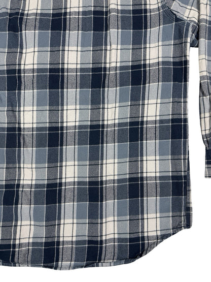 Carhartt Blue Trumbull Relaxed Fit Cotton Plaid Flannel Shirt XL