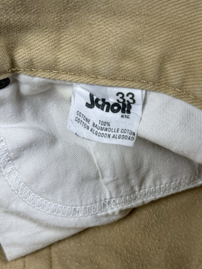 Schott Retro Beige Denim Jeans 29W 29L