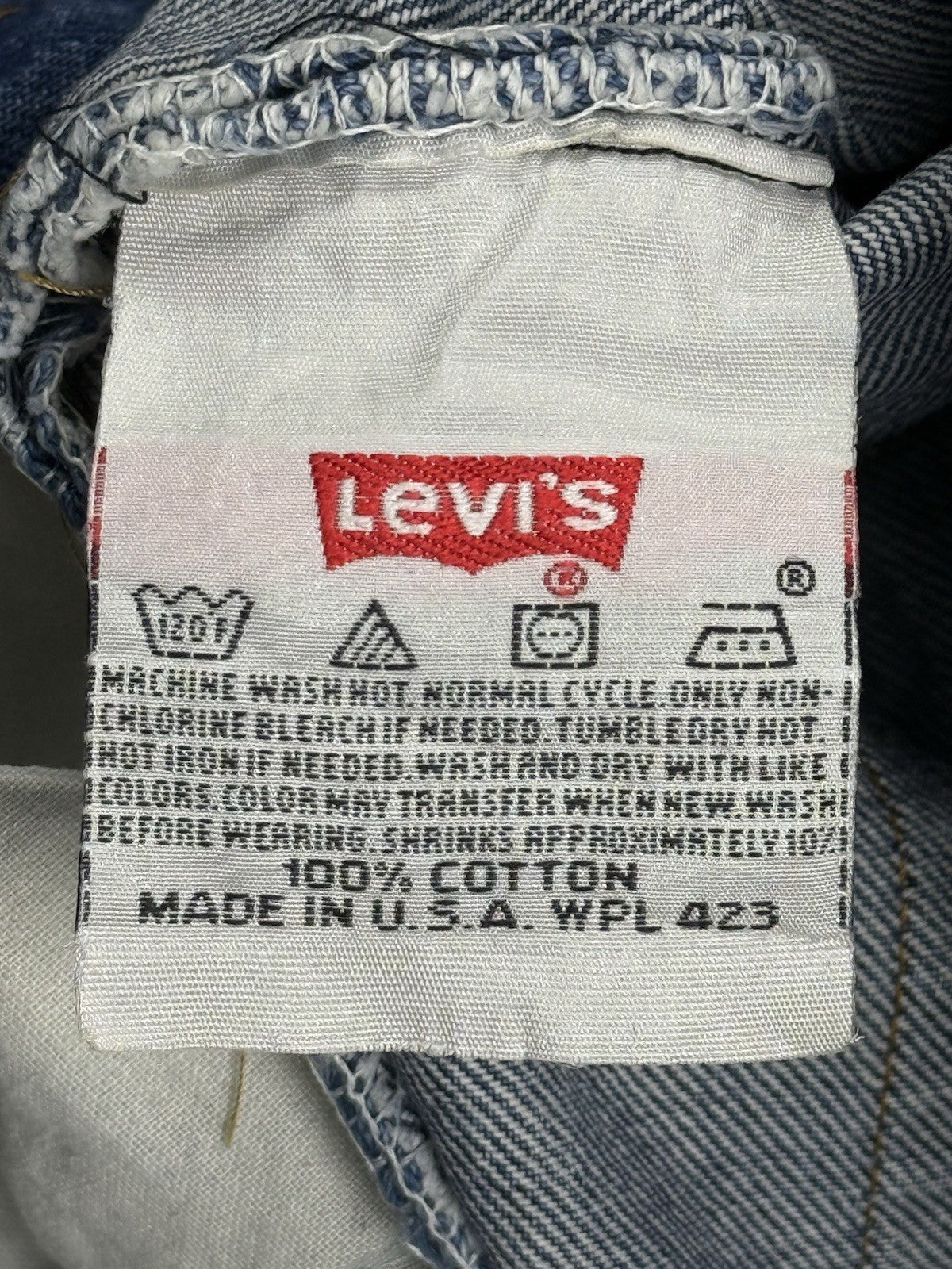 Levi's 501 Vintage 90s Blue Denim Straight Leg Jeans 32W 28L Made in USA