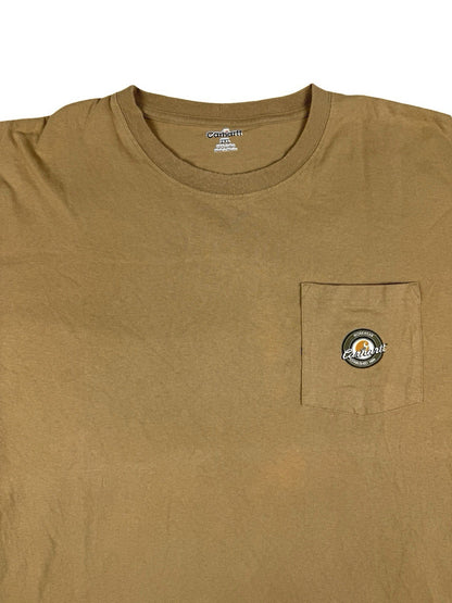 Carhartt Retro Beige Printed Workwear Short Sleeve Top 2XL