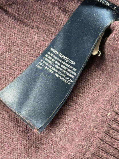 Tommy Hilfiger Purple Prima Cotton Cashmere Jumper Sweater XL