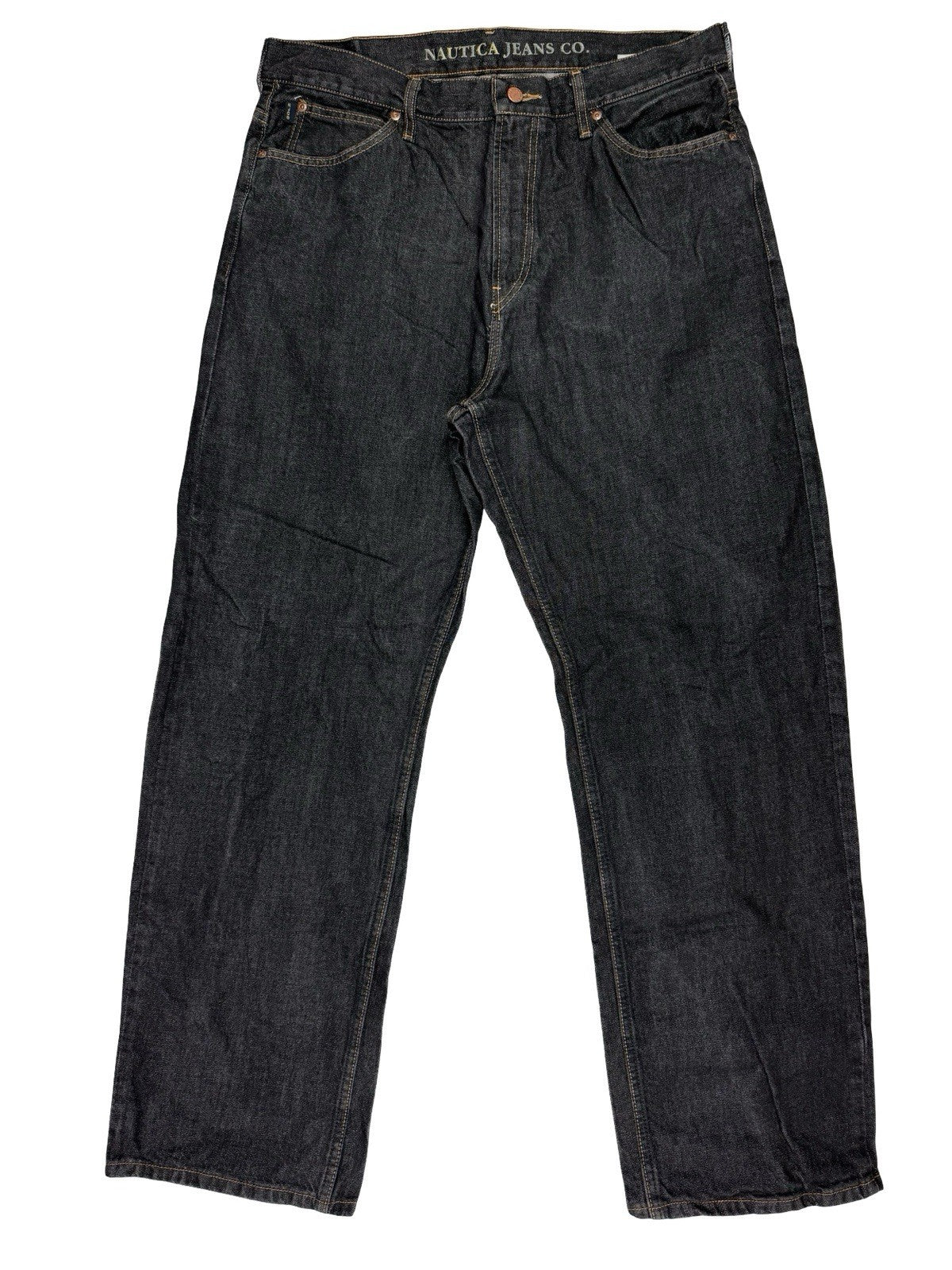 Nautica Blue Loose Fit Wide Leg Denim Jeans 36W 34L