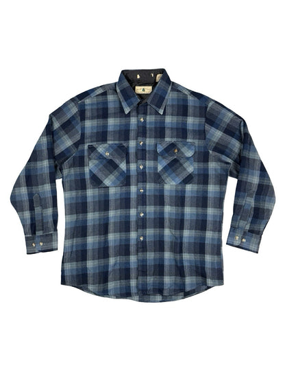 Northwest Territory Vintage 90s Blue Plaid Flannel Lumberjack Shirt Large