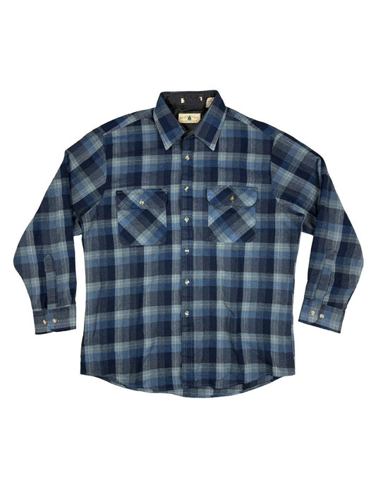 Northwest Territory Vintage 90s Blue Plaid Flannel Lumberjack Shirt Large