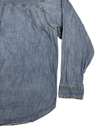 Levi's Signature Blue Denim Button Up Western Shirt XL