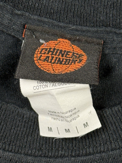 Chinese Laundry Black Bag of Bones Cotton Printed Top Medium