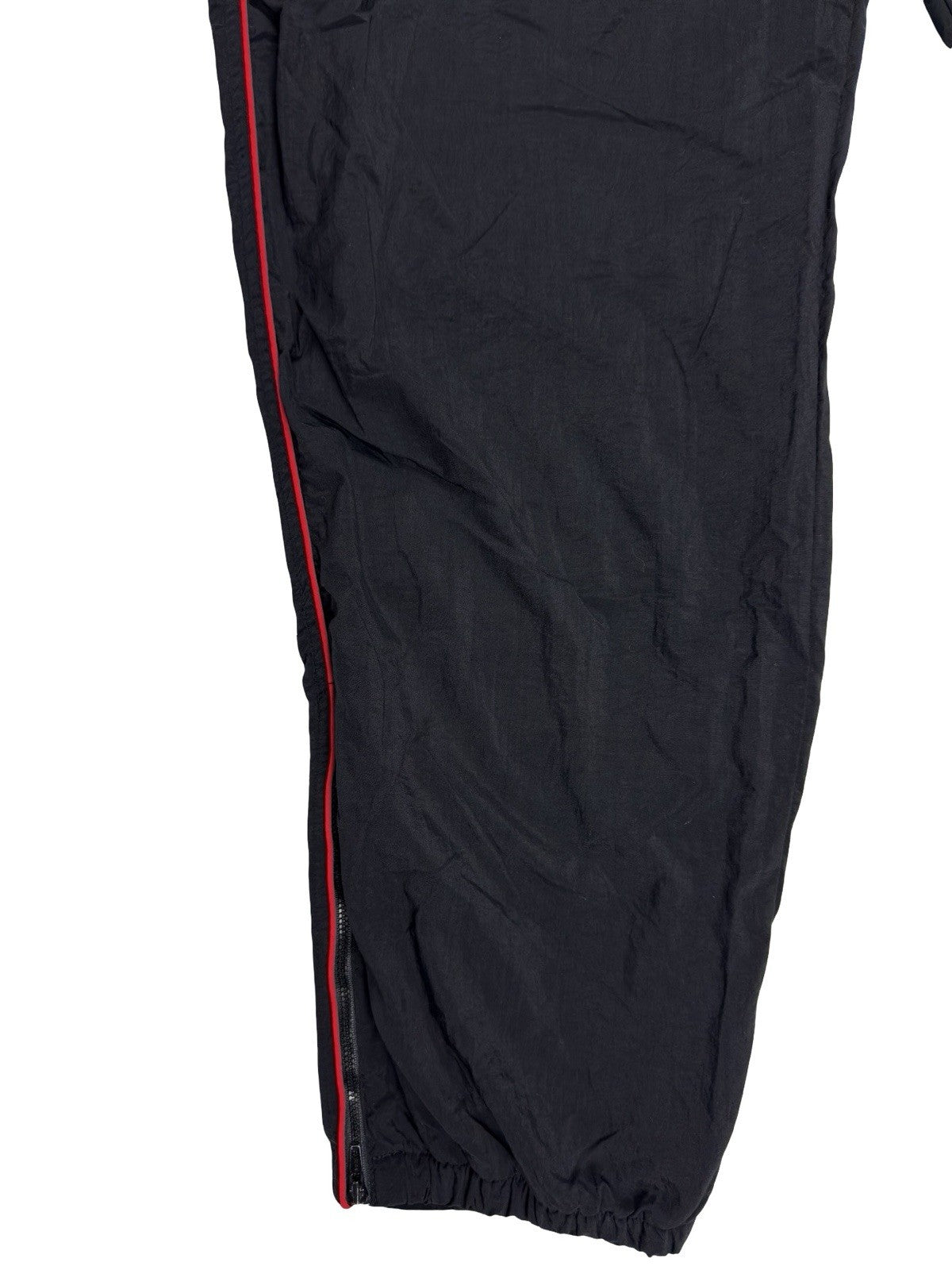 Fila Retro Black Lined Nylon Tracksuit Bottom Trousers XL
