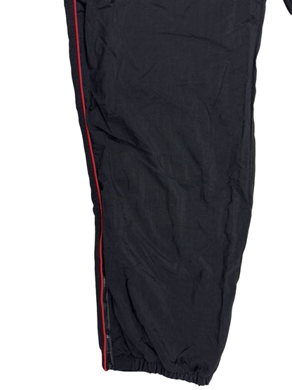 Fila Retro Black Lined Nylon Tracksuit Bottom Trousers XL