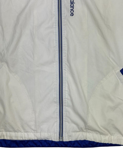 New Balance Retro White Zip Hoodie Track Jacket Large