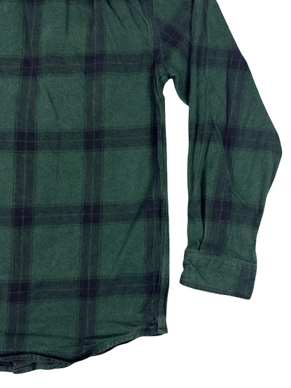 Carhartt Green Plaid Flannel Loose Fit Heavyweight Button Shirt Small