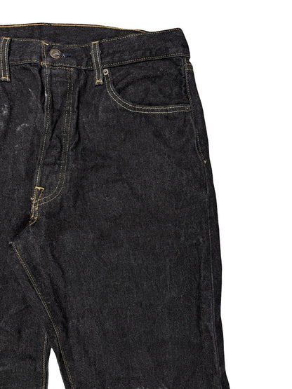 Levi's 501 Dark Blue Denim Grunge Jeans 36W 32L