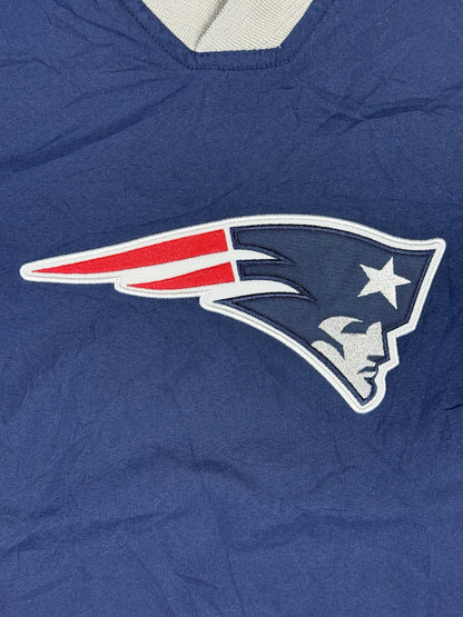 NFL New England Patriots Retro Blue Lined Jumper American Football Medium