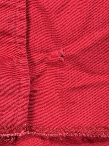 Wrangler Vintage 90s Red Pearl Snap Cowboy Shirt Large Long Tails Made in USA