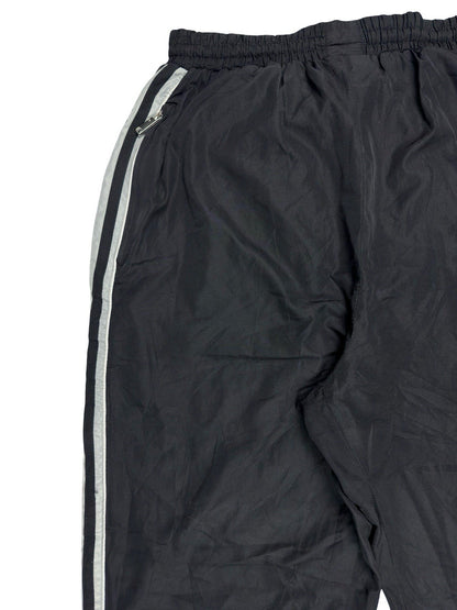 Adidas Vintage Lined Black Polyester Tracksuit Bottoms Pant Trousers Large