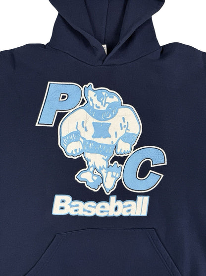 Russell Blue Printed Vtg American School Baseball Hoodie Large