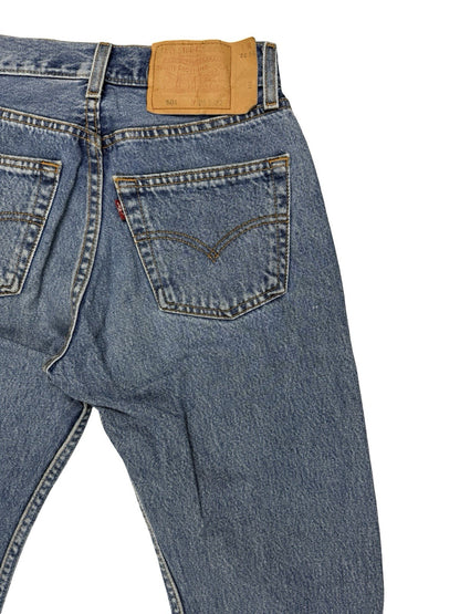 Levi's 501 Vintage 90's Y2K Blue Denim Straight Leg Jeans 26W 32L