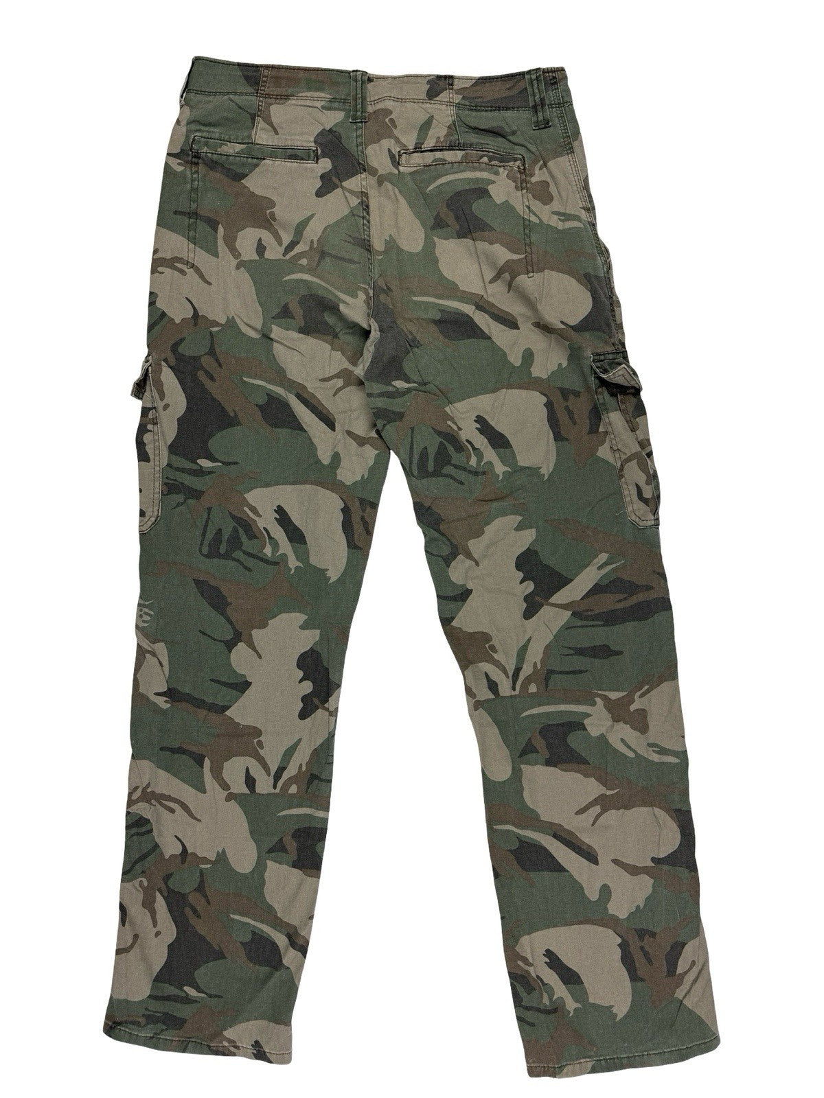 Wrangler Green Camo Cargo Trousers Relaxed Fit 32W 32L