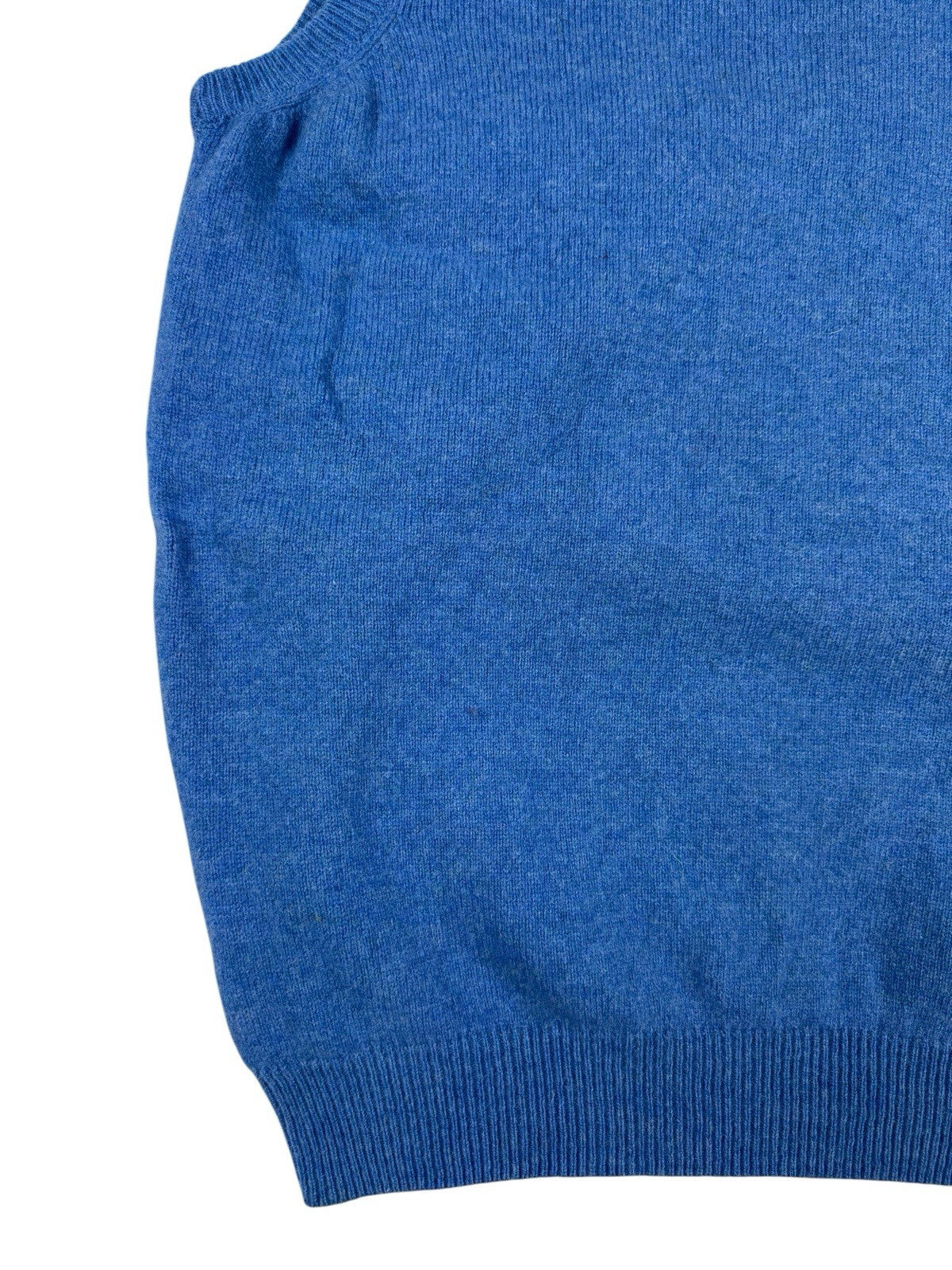 Gleneagles of Scotland Blue Wool Knit Golf Vest Medium