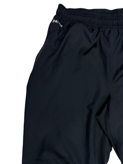 Nike Black Polyester Active Zipped Track Pant Bottoms Medium