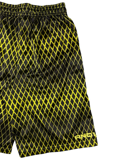 AND1 Black Striped Polyester Basketball Sport Shorts Medium