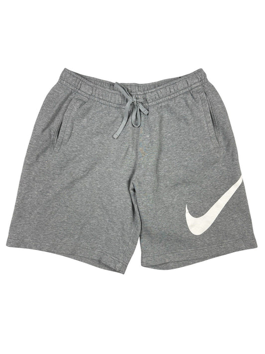 Nike Grey Big Tick Cotton Blend Lounge Jogger Sweat Shorts Large