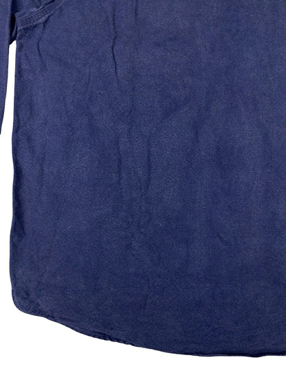 Carhartt Vintage S06 NVY Blue Heavy Cotton Work Shirt 2XL Tall USA