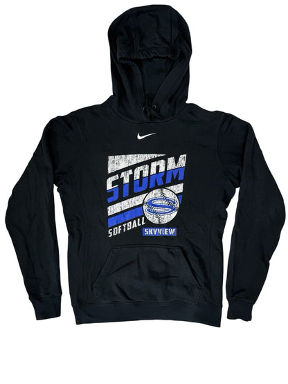 Nike Black Sports Print Hoodie Small