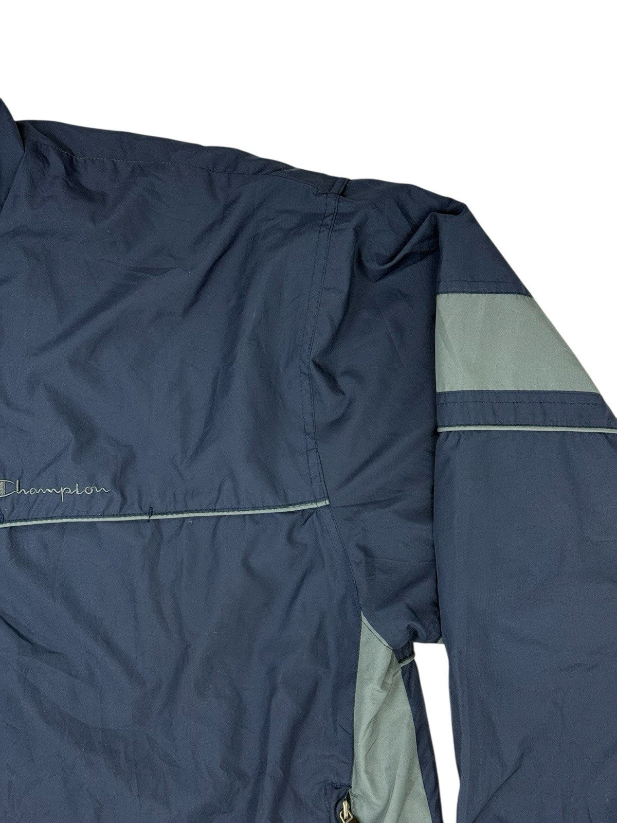 Champion Blue Retro Zip Polyester Jacket 2XL