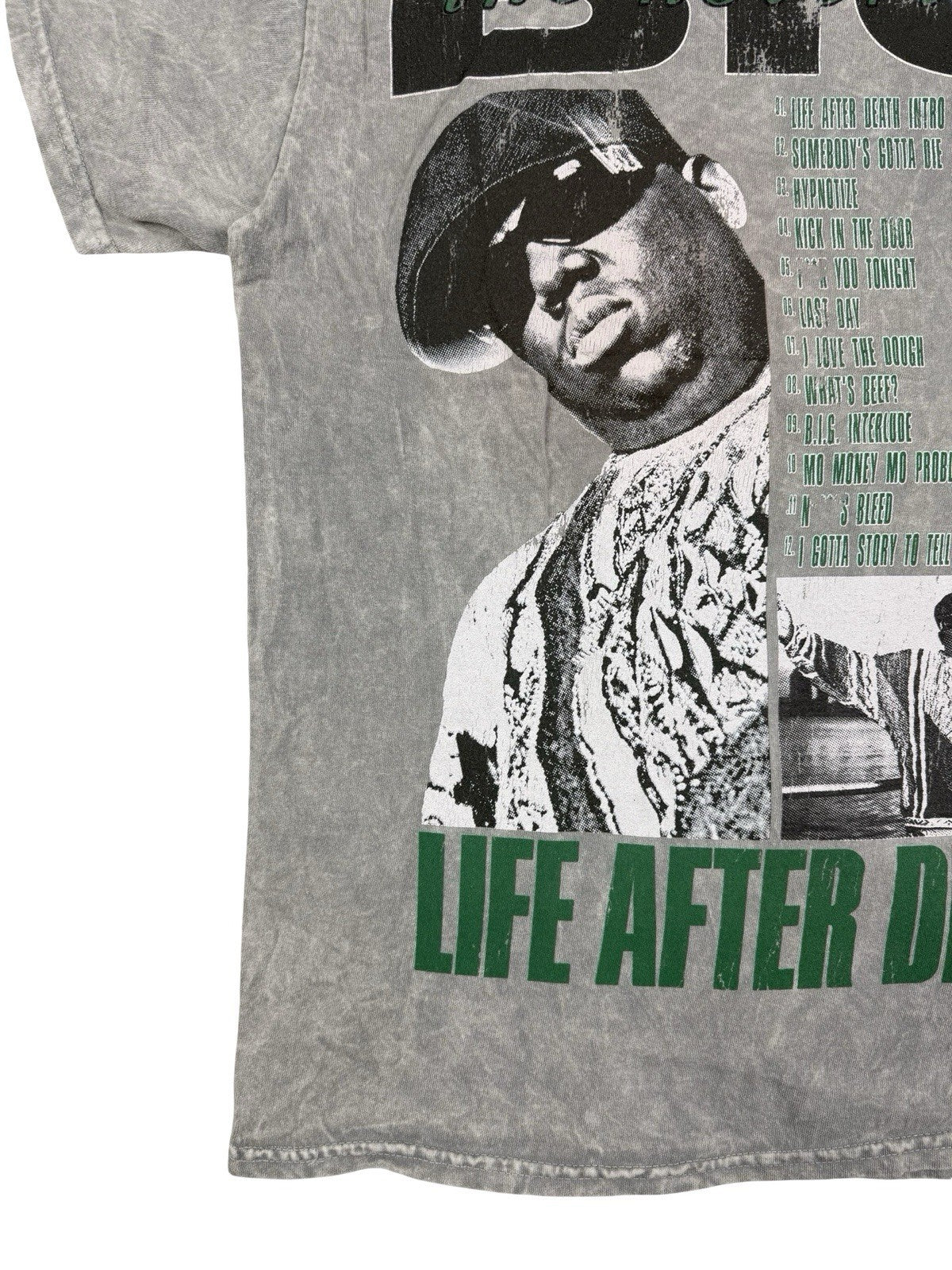 Notorious BIG Biggie Smalls Grey Life After Death Top Medium