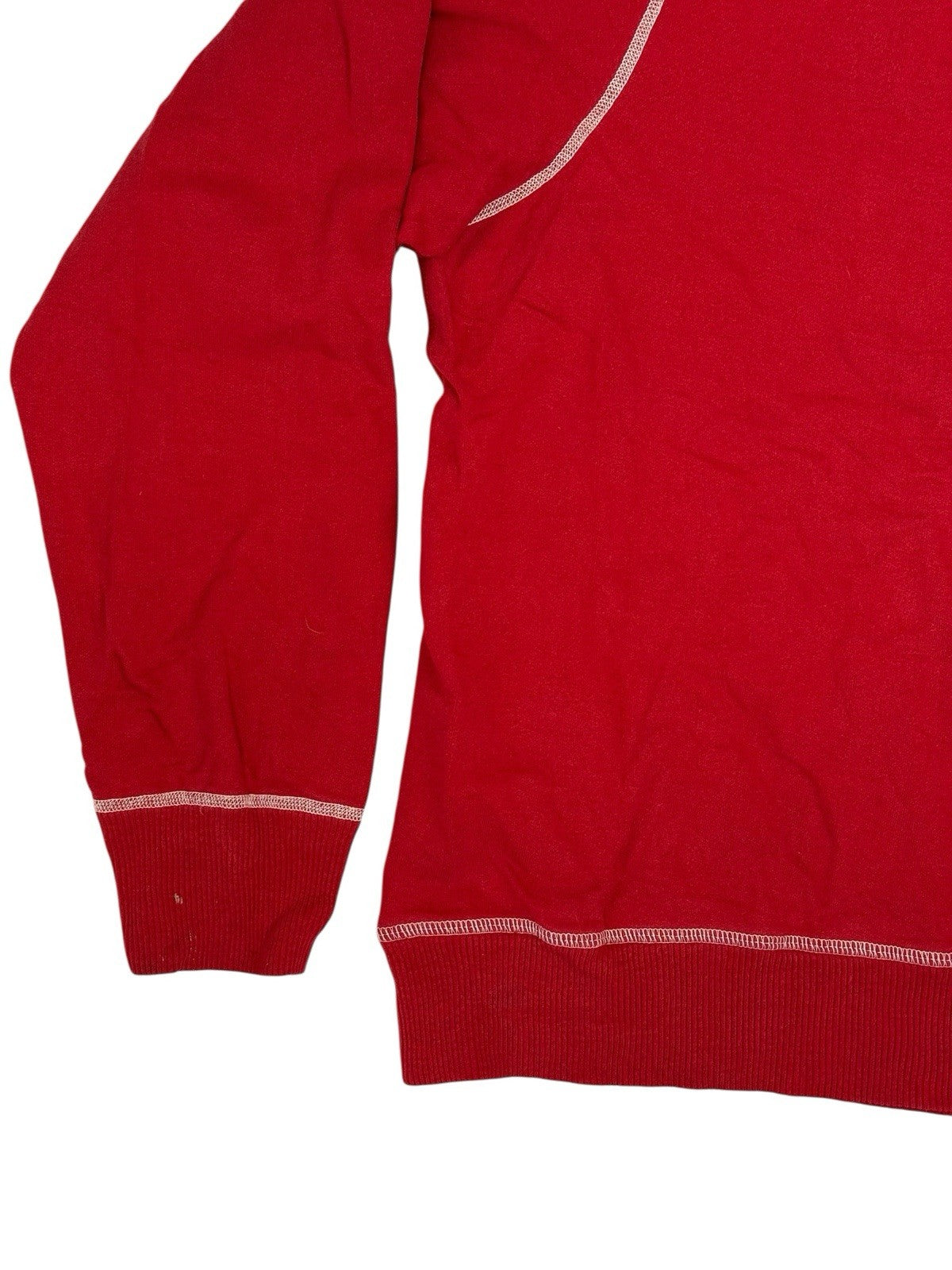 Tommy Hilfiger Red Retro Y2K Printed Cotton Sweater Jumper XL