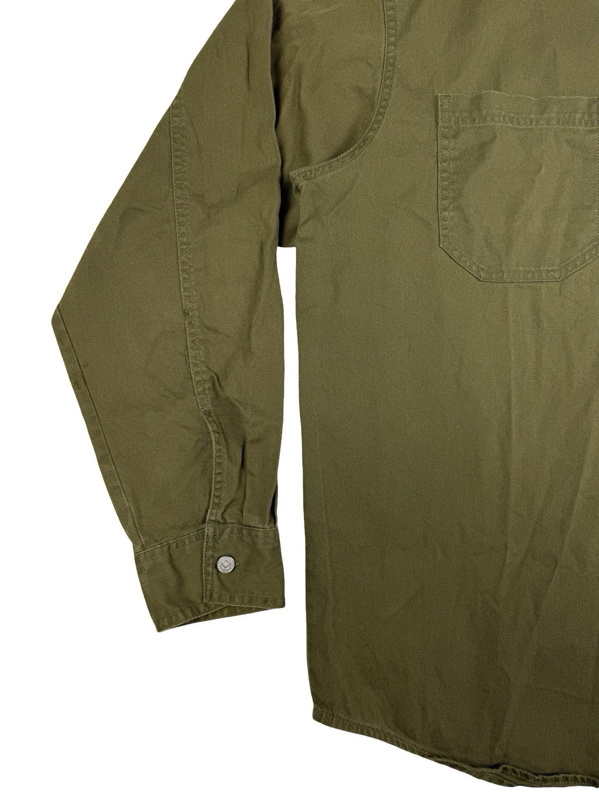 Levi's Y2K Green Button Western Denim Shirt Large