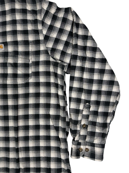 Carhartt Black Plaid Hamilton Relaxed Fit Button Shirt XL