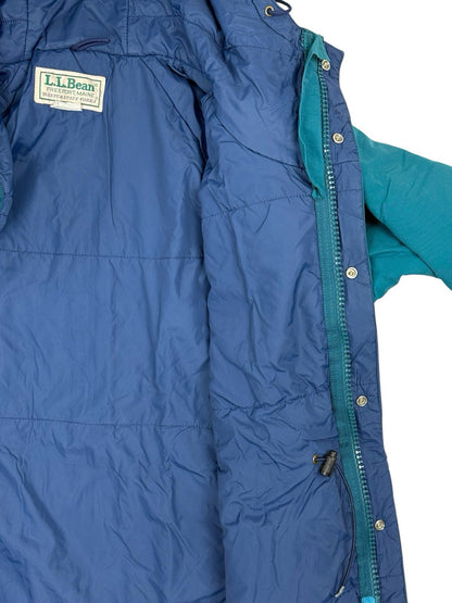 LL Bean Vintage Green Baxter State Parka Zip Jacket Large