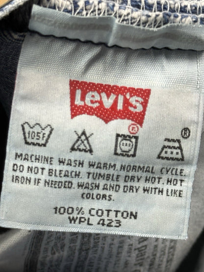 Levi's 501 Retro Blue Straight Leg Denim Jeans 38W 32L
