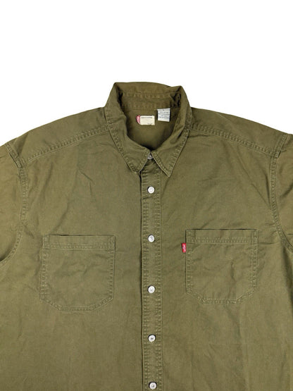 Levi's Y2K Green Button Western Denim Shirt Large