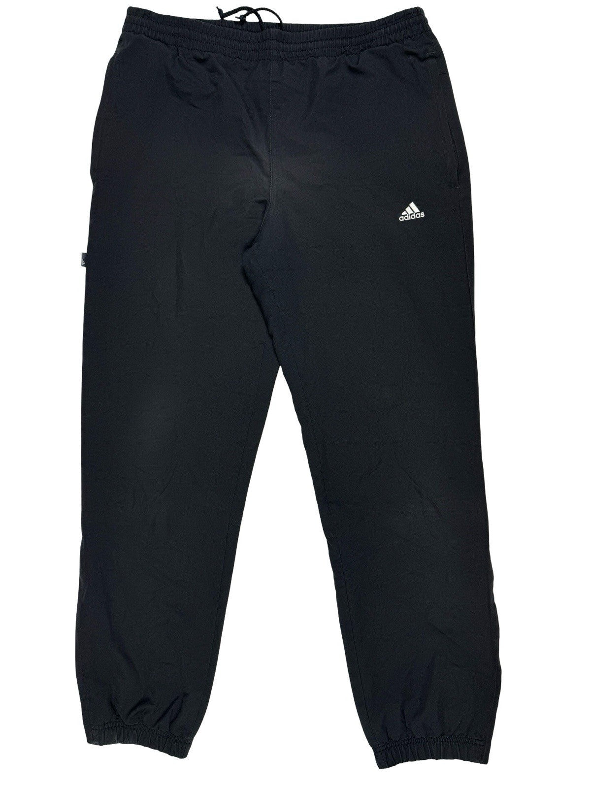 Adidas Vintage Black Mesh Lined Tracksuit Bottom Trousers Small