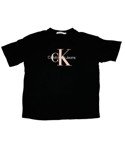 Calvin Klein Black Embroidered Cotton Top XS