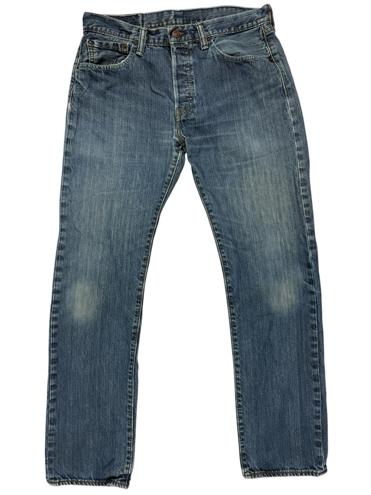 Levi's 501 Blue Straight Leg Denim Jeans 31W 30L