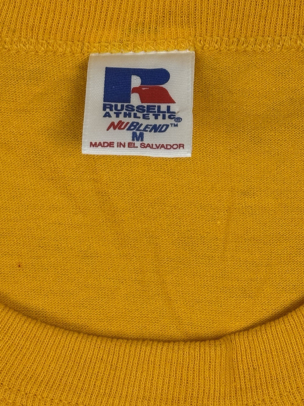 Panther Football Retro Yellow American Sports Cotton Blend Printed Top Medium