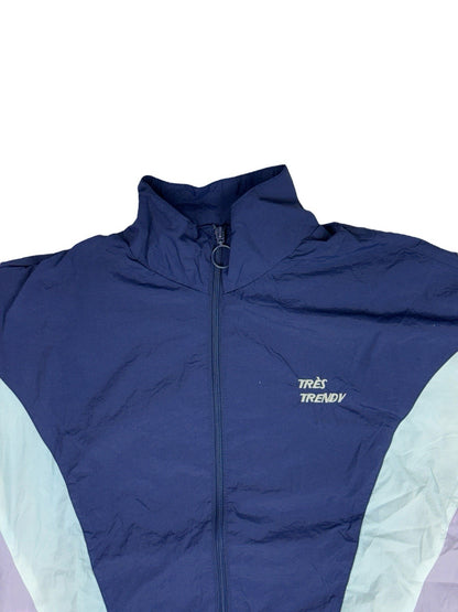 Pull and Bear Blue Zip Track Jacket Medium