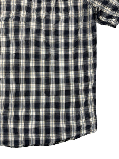 Carhartt Relaxed Fit Blue Plaid Short Sleeve Button Shirt Large