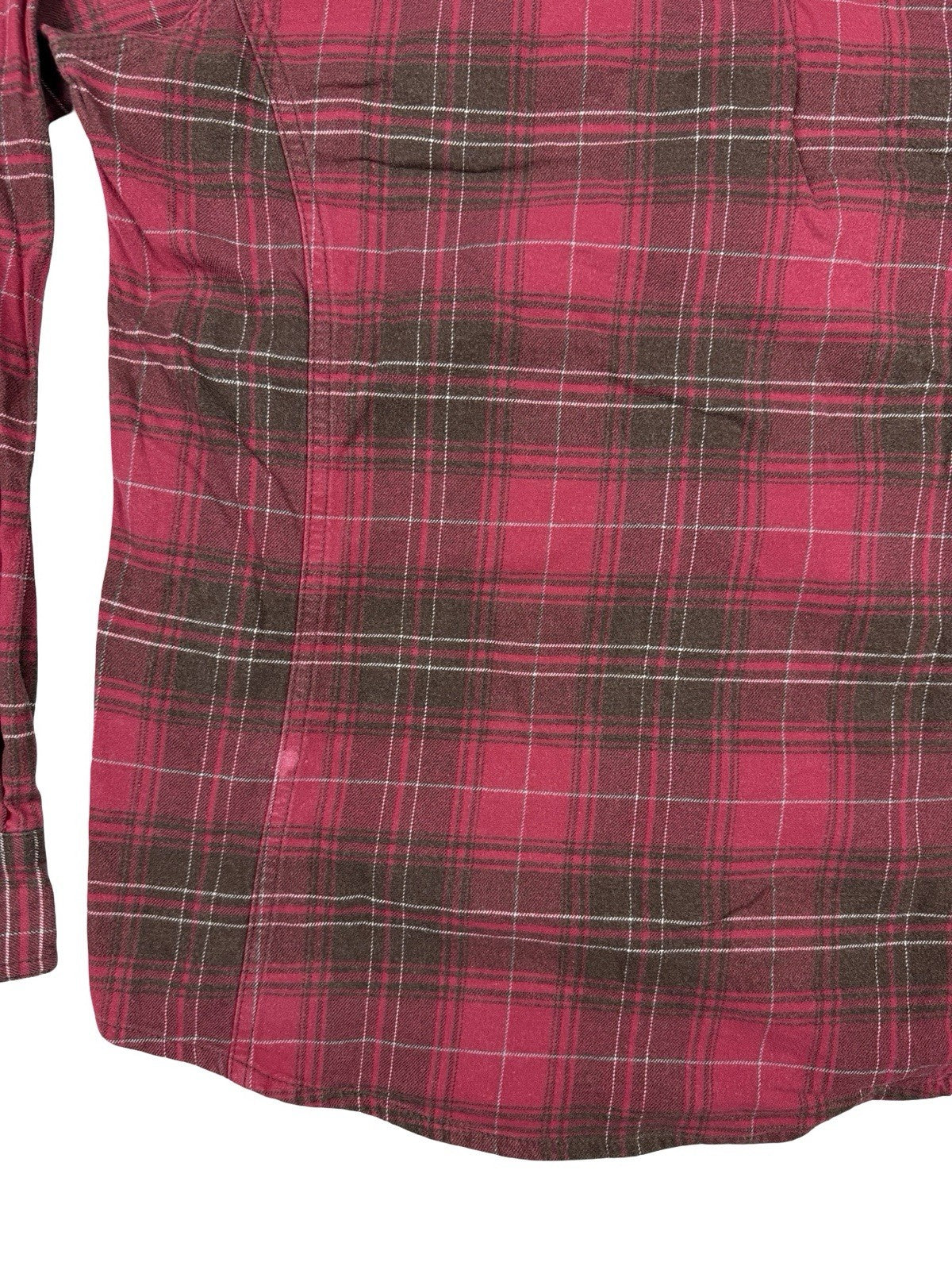 Carhartt Red Plaid Flannel Button Stretch Shirt Womens Small
