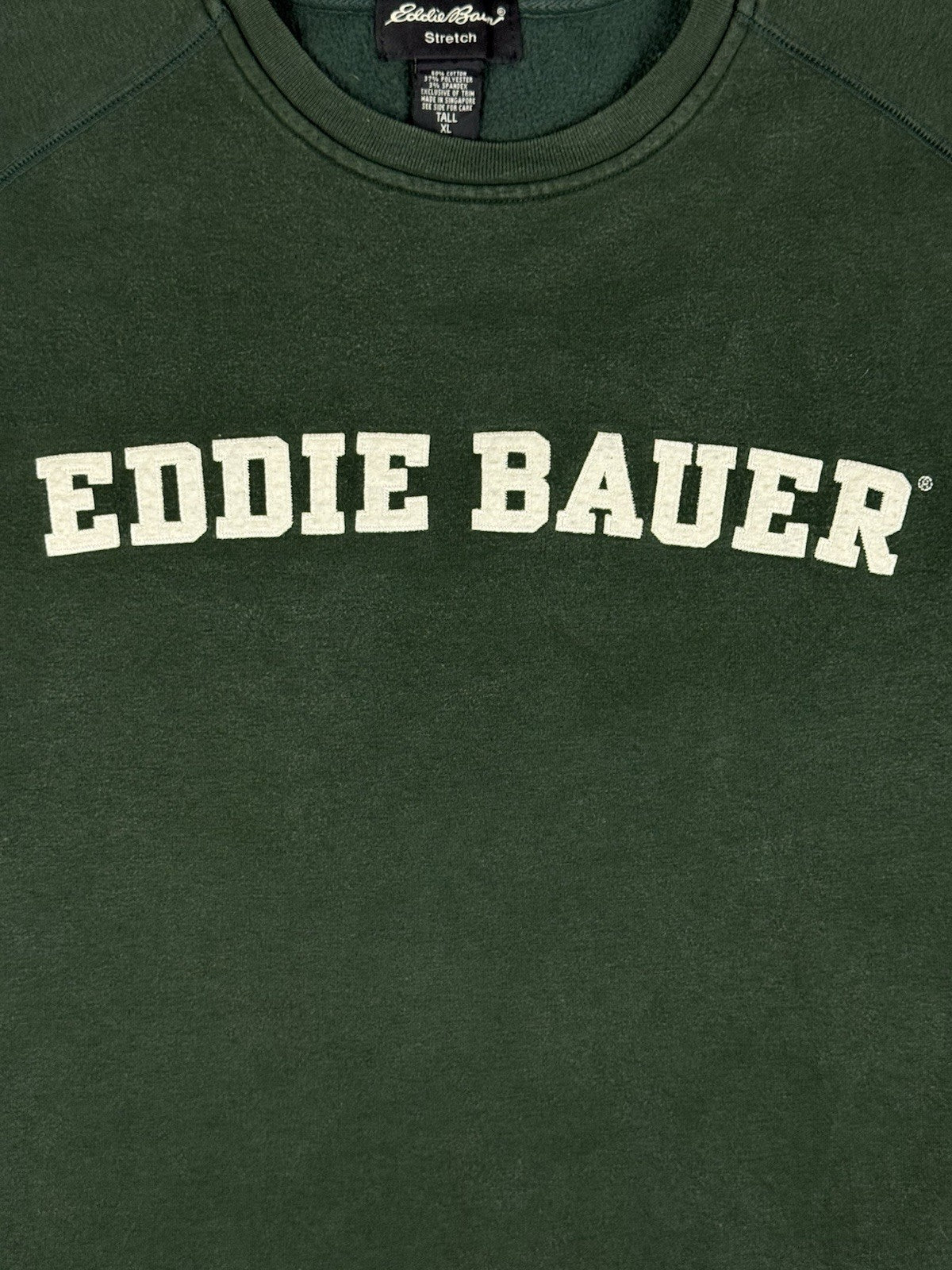 Eddie Bauer Green Stretch Embroidered Spell Out Jumper XL Tall
