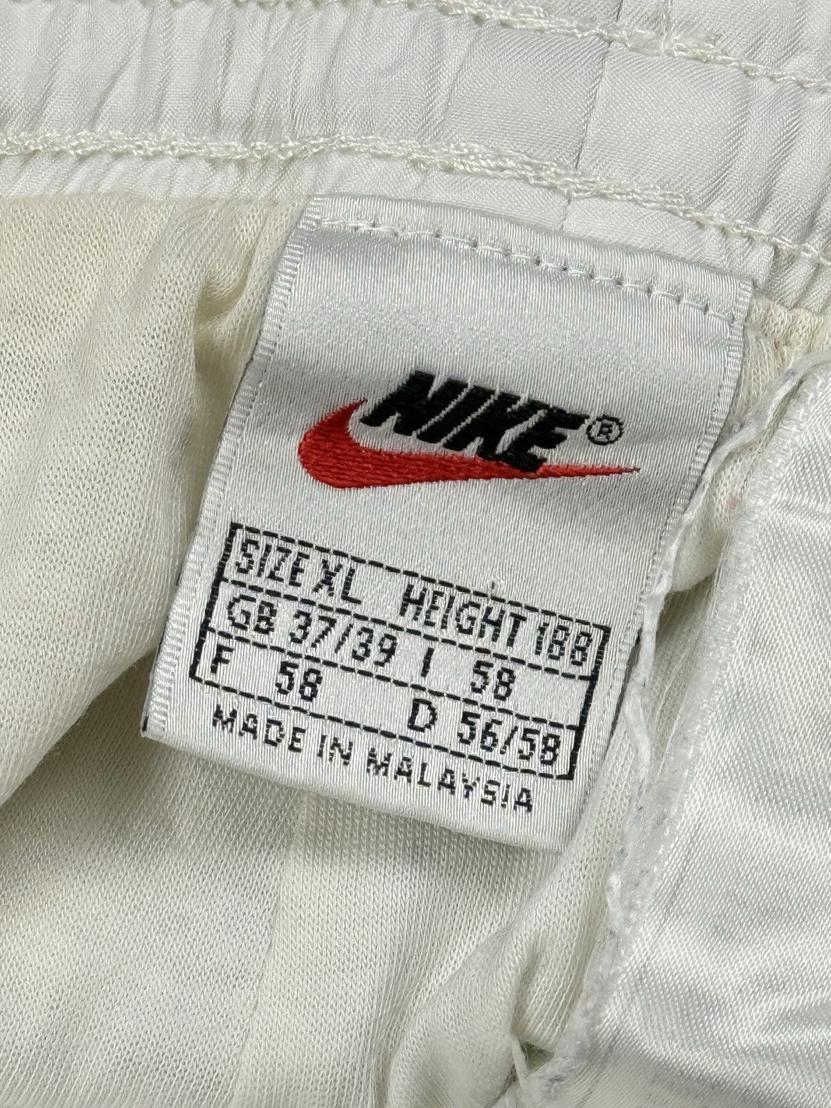 Nike Vintage 90s White Lined Tracksuit Bottom Trousers XL