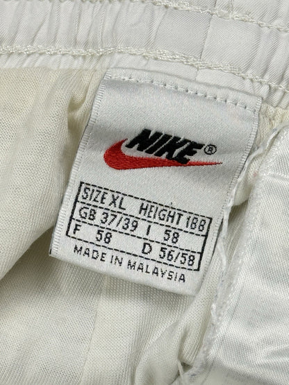 Nike Vintage 90s White Lined Tracksuit Bottom Trousers XL