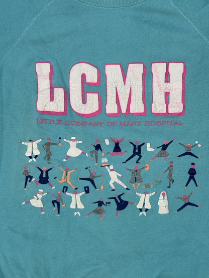 LCMH Mary Hospital Vintage Blue Printed Hanes Jumper XL