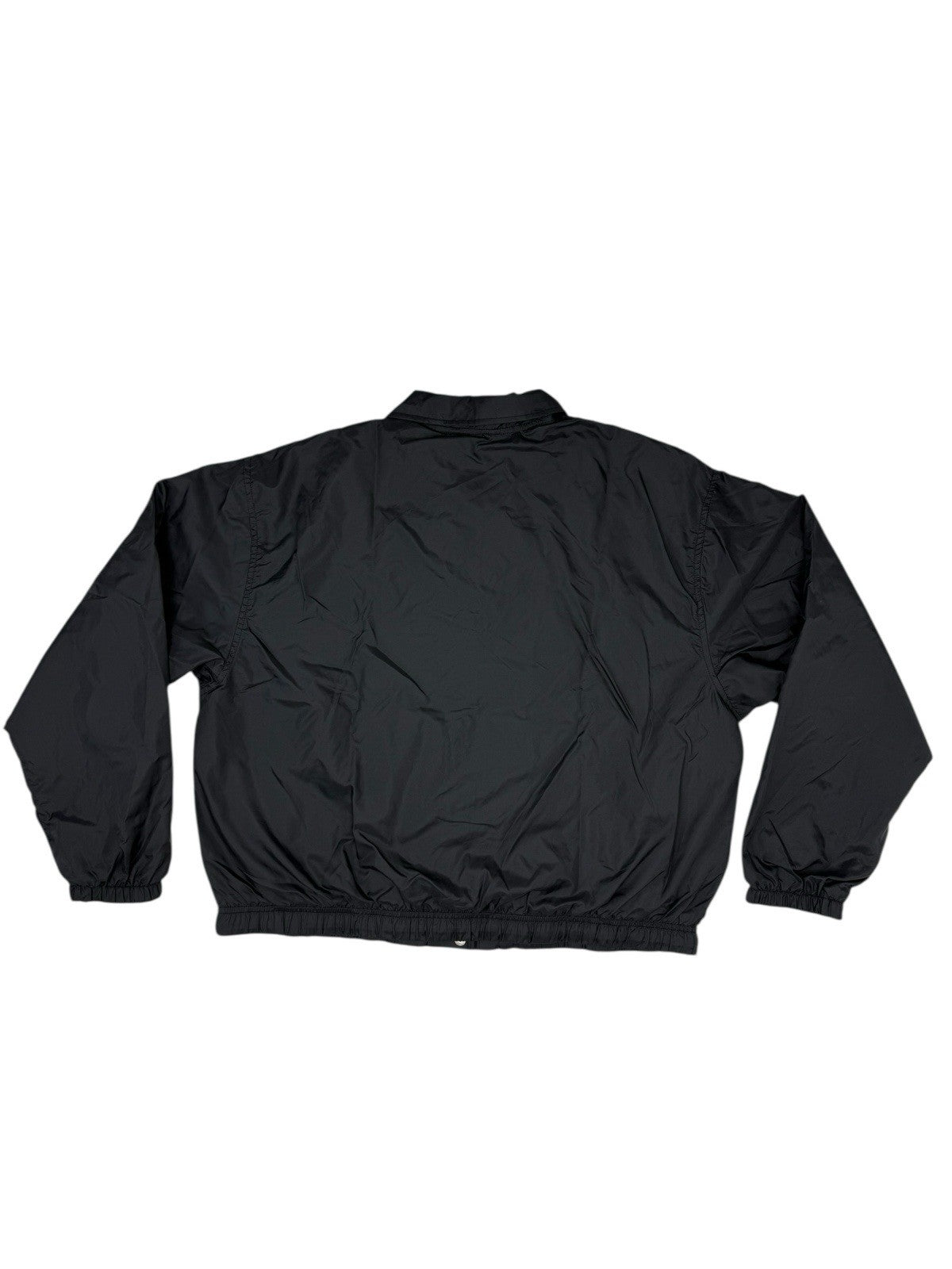 Nike Vintage Black Nylon Coaches Windbreaker Jacket Size 12-14 (Large)