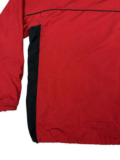 Starter Retro Red Pullover V-Neck Jumper Windbreaker Large
