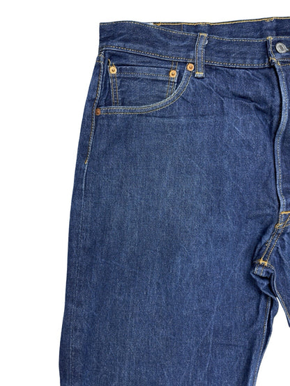 Levi's 501 Blue Straight Leg Denim Jeans 38W 30L